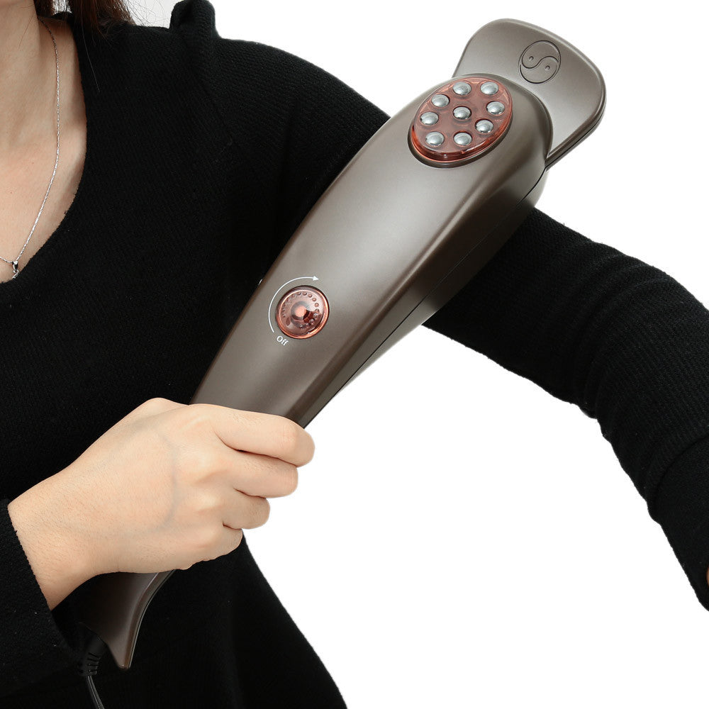 200-240v-handheld-body-vibration-stick-dolphin-shaped-electric-massager-hammer-neck-back-massage-eu-plug BBL