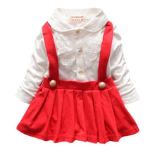 1-5y-kids-girls-suspender-cotton-dress-long-sleeve-lace-floral-tops-baby-party-dresses-py BBL