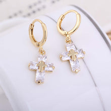 1-pair-hoop-earrings-clear-crystal-zircon-18k-gold-plated-cross-drop-dangle-pendant-ear-earring-jewelry-gift-for-women BBL