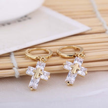 1-pair-hoop-earrings-clear-crystal-zircon-18k-gold-plated-cross-drop-dangle-pendant-ear-earring-jewelry-gift-for-women BBL