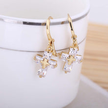 1-pair-hoop-earrings-clear-crystal-zircon-18k-gold-plated-cross-drop-dangle-pendant-ear-earring-jewelry-gift-for-women BBL