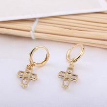 1-pair-hoop-earrings-clear-crystal-zircon-18k-gold-plated-cross-drop-dangle-pendant-ear-earring-jewelry-gift-for-women BBL