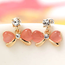 new-fashion-women-alloy-opal-rhinstone-stud-ear-cat-eye-stone-drop-dangle BBL