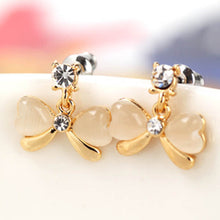 new-fashion-women-alloy-opal-rhinstone-stud-ear-cat-eye-stone-drop-dangle BBL