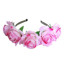 rose-floral-flower-garland-crown-headband-hair-band-bridal-festival-clip-holiday BBL
