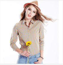 Cotton Clasical Women's Stripe Plaid Blouses Shirts Long Sleeve Grid Shirts For Woman Ladies Casual Top Blusas