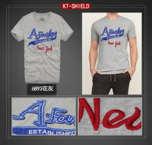 Cotton Men's Short Sleeve T shirts Slim Spell Embroider Casual Man Tops Tees For t-shirt