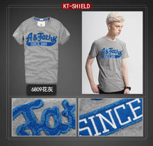 Cotton Men's Short Sleeve T shirts Slim Spell Embroider Casual Man Tops Tees For t-shirt