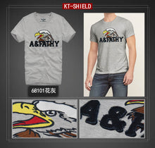 Cotton Men's Short Sleeve T shirts Slim Spell Embroider Casual Man Tops Tees For t-shirt