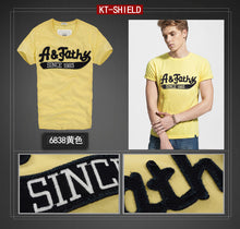 Cotton Men's Short Sleeve T shirts Slim Spell Embroider Casual Man Tops Tees For t-shirt