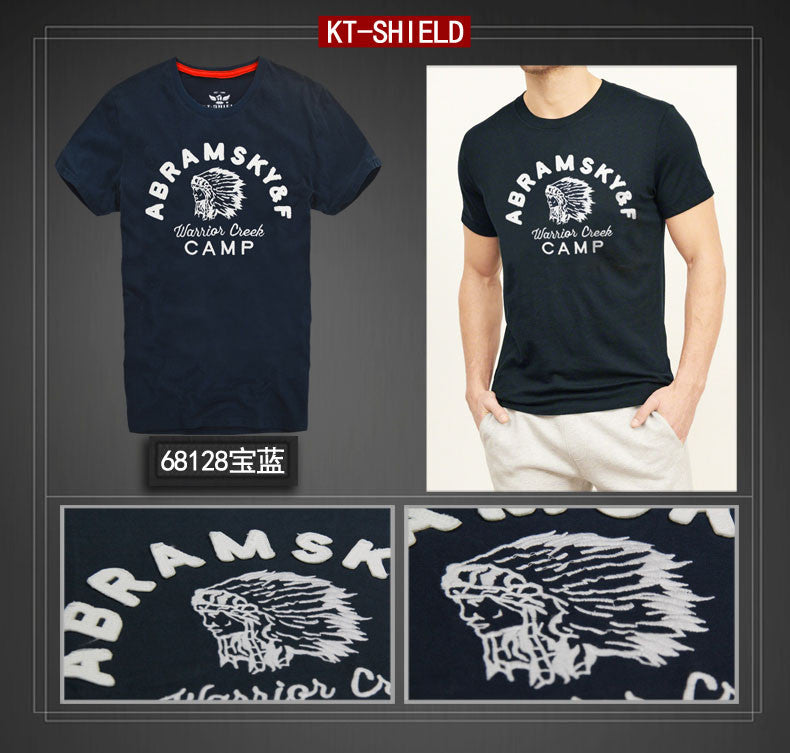 Cotton Men's Short T shirts Famous  Man Tops Embroider Casual Tees For t-shirt