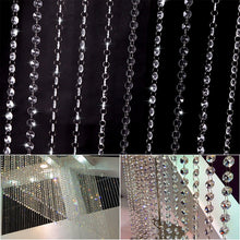 10pcss-1m-3-3-foot-wedding-diy-decor-acrylic-crystal-beads-curtain-strand-garland-py6 BBL