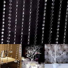10pcss-1m-3-3-foot-wedding-diy-decor-acrylic-crystal-beads-curtain-strand-garland-py6 BBL