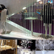 10pcss-1m-3-3-foot-wedding-diy-decor-acrylic-crystal-beads-curtain-strand-garland-py6 BBL