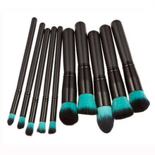 10pc Makeup Brushes Set Pro Powder Blush Foundation Eyeshadow Eyeliner Lip Colorful Cosmetic Brush Kit Beauty Tool