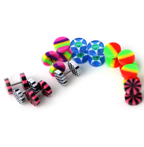 12pcs-acrylic-cheater-fake-ear-plug-tunnel-stretcher-expander-expansion-body-jewelry-pierceing-unisex BBL