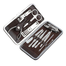 12pc Pedicure Manicure Set Nail Cuticle Clippers Cleaner Grooming Kit Case Tool