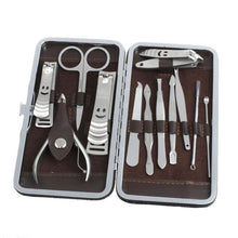 12pc Pedicure Manicure Set Nail Cuticle Clippers Cleaner Grooming Kit Case Tool