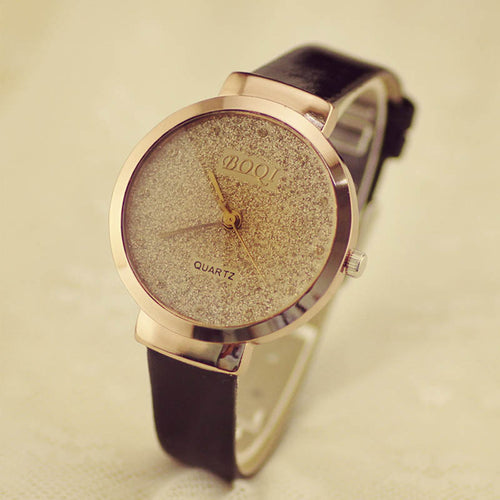 ands Starry Simple Temperament Belt Table Diamond Quartz Watch