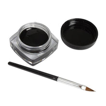 2pc Mini Eyeliner Gel Cream With Brush Makeup Cosmetic Black Life Waterproof