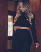 2 piece Women Long Sleeve Crop Tops + Pants Sexy Bodycon Skinny Outfits Pants Women Sets Plus Size GV423