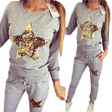 2 Pieces Hoodies+Pants Warm Sweatshirt Women Print Womens Tracksuit Set Long Sleeve Causal Femme LX076