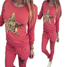 2 Pieces Hoodies+Pants Warm Sweatshirt Women Print Womens Tracksuit Set Long Sleeve Causal Femme LX076