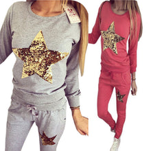 2 Pieces Hoodies+Pants Warm Sweatshirt Women Print Womens Tracksuit Set Long Sleeve Causal Femme LX076