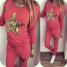 2 Pieces Hoodies+Pants Warm Sweatshirt Women Print Womens Tracksuit Set Long Sleeve Causal Femme LX076