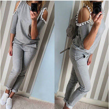 2 Pieces Sets Woman Tracksuit Set Solid Off Shoulder SportSuit Women Costomes Hoodies Set Plus Size LX012