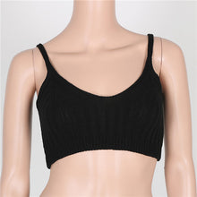Knitted Bustier Crop Top Sexy Fitness Women Top Sweater Crochet Ladies Short Tank Top Cami Cropped Top For Women