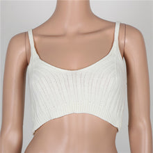 Knitted Bustier Crop Top Sexy Fitness Women Top Sweater Crochet Ladies Short Tank Top Cami Cropped Top For Women
