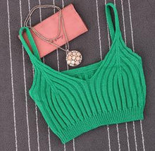 Knitted Bustier Crop Top Sexy Fitness Women Top Sweater Crochet Ladies Short Tank Top Cami Cropped Top For Women