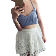 Knitted Bustier Crop Top Sexy Fitness Women Top Sweater Crochet Ladies Short Tank Top Cami Cropped Top For Women