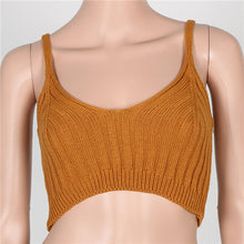 Knitted Bustier Crop Top Sexy Fitness Women Top Sweater Crochet Ladies Short Tank Top Cami Cropped Top For Women