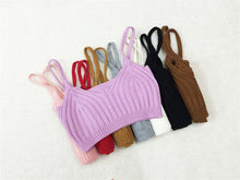 Knitted Bustier Crop Top Sexy Fitness Women Top Sweater Crochet Ladies Short Tank Top Cami Cropped Top For Women