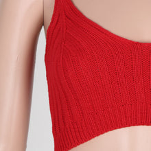 Knitted Bustier Crop Top Sexy Fitness Women Top Sweater Crochet Ladies Short Tank Top Cami Cropped Top For Women