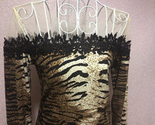Long Sleeve Leopard Print Women Blouse Sexy Mesh Patchwork Lace Embroidery Blusas Floral Women Tops Blusa Feminina