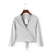 Low Cut Deep V Neck Crop Top Sexy Short T shirt 70s Wrap Crop Top Tshirt Women Harajuku Women Clothing