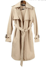 Trench Coat Plus Size Women Clothing Long Trench Slim Outwear Manteau Trench Coat for Women With Belt