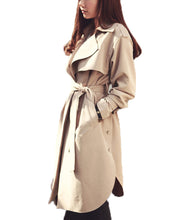 Trench Coat Plus Size Women Clothing Long Trench Slim Outwear Manteau Trench Coat for Women With Belt