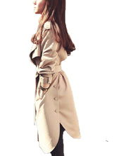 Trench Coat Plus Size Women Clothing Long Trench Slim Outwear Manteau Trench Coat for Women With Belt