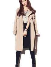 Trench Coat Plus Size Women Clothing Long Trench Slim Outwear Manteau Trench Coat for Women With Belt