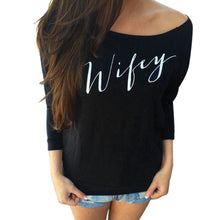 Plus size And Loose Casual Long Sleeve T Shirt Off The Shoulder Tops Ladies T-shirts Q0095