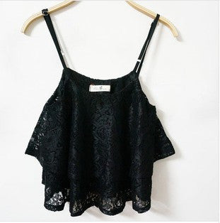 Sexy Crochect Lace Crop Top 3 Colors Club Backless Short Women Tops Camisole Sleeveless Cropped Tops For Women