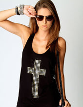 women-sexy-t-shirt-scoop-neckline-shining-cross-vest-racerback-tanks-women-tops-black BBL