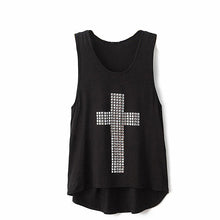 women-sexy-t-shirt-scoop-neckline-shining-cross-vest-racerback-tanks-women-tops-black BBL