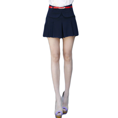 women-shorts-pleated-layer-culottes-chiffon-shorts-high-waist-shorts-dark-blue BBL