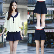 women-shorts-pleated-layer-culottes-chiffon-shorts-high-waist-shorts-dark-blue BBL