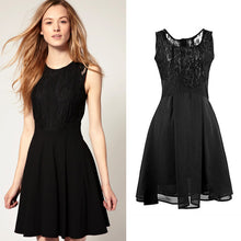 sexy-women-chiffon-dresses-lace-top-sleeveless-tank-dress-skater-dress-black BBL